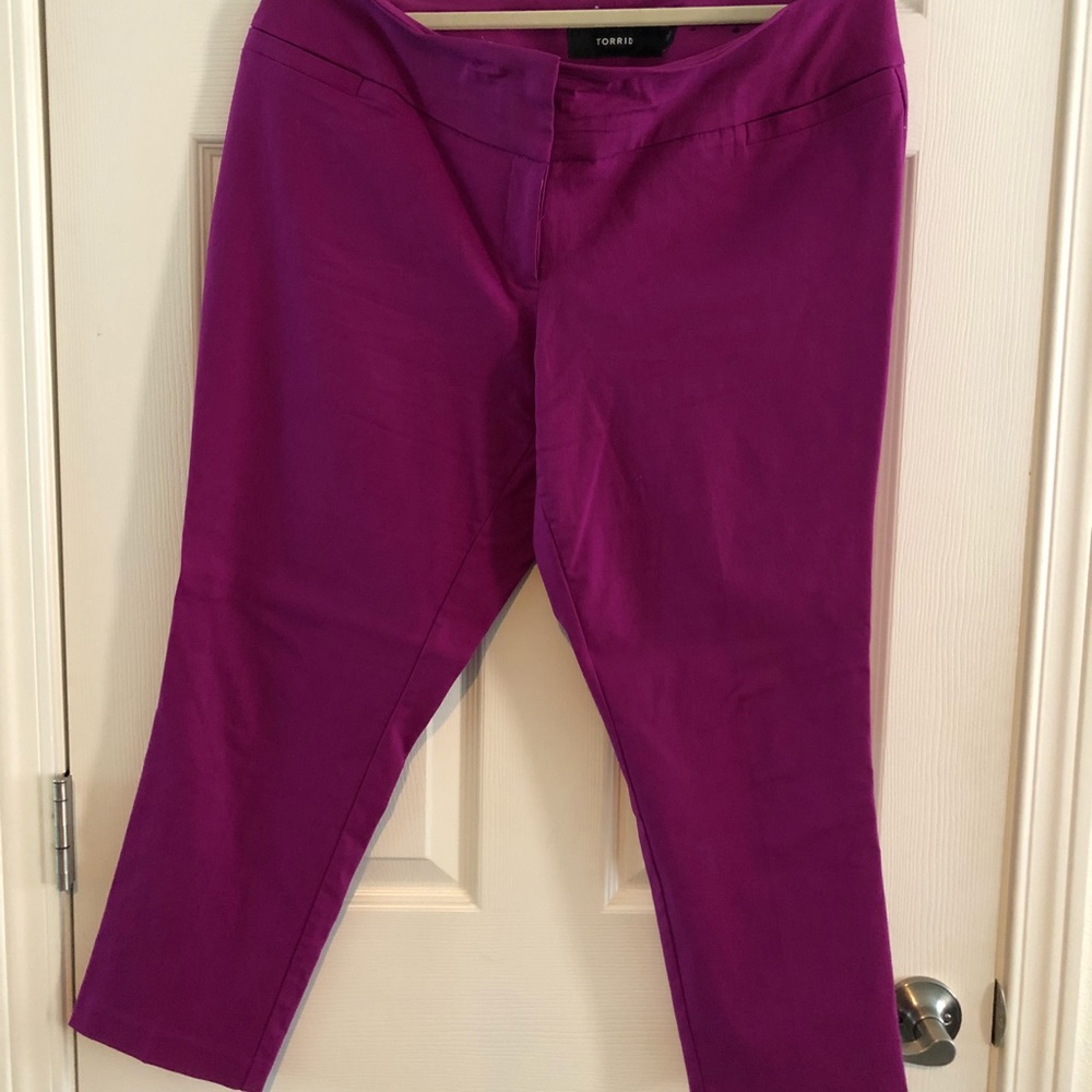 Dark Hot Pink Torrid Capri Trousers